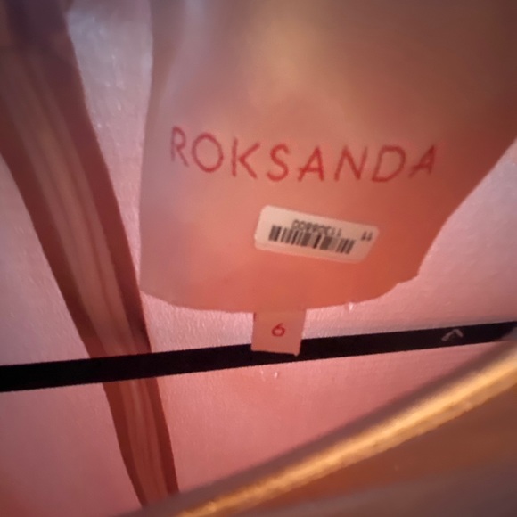 Tiered silk-satin color block mini dress - Picture 6 of 6